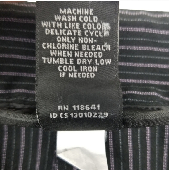 Lane Bryant Black with Grey Pink Pinstripes Pants Women's Size 24 Regular - Picture 7 of 7